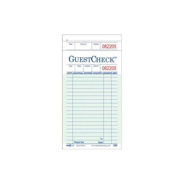 National Checking 520-50 CPC 19 Line Guest Check Board, Green - Pack of 2500 520-50  CPC